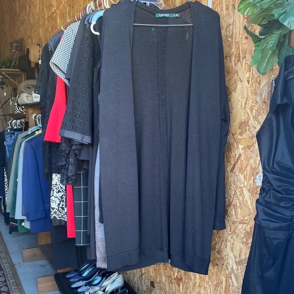 Ralph Lauren Black Textured Knit Sweater - Picture 1 of 5